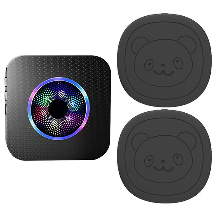 N65Q-2T1 Wireless Door Bell Elderly Care Flashing Adjustable Volume Home Doorbell, 2 Transmitter+1 Receiver
