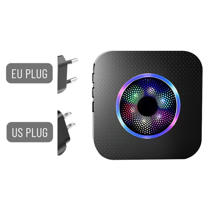 N65Q-2T1 Wireless Door Bell Elderly Care Flashing Adjustable Volume Home Doorbell, 2 Transmitter+1 Receiver