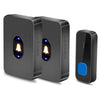 N20K-1T2 Waterproof 55 Ringtones Wireless Home Door Bell with LED Light, 1 Transmitter+2 Receiver