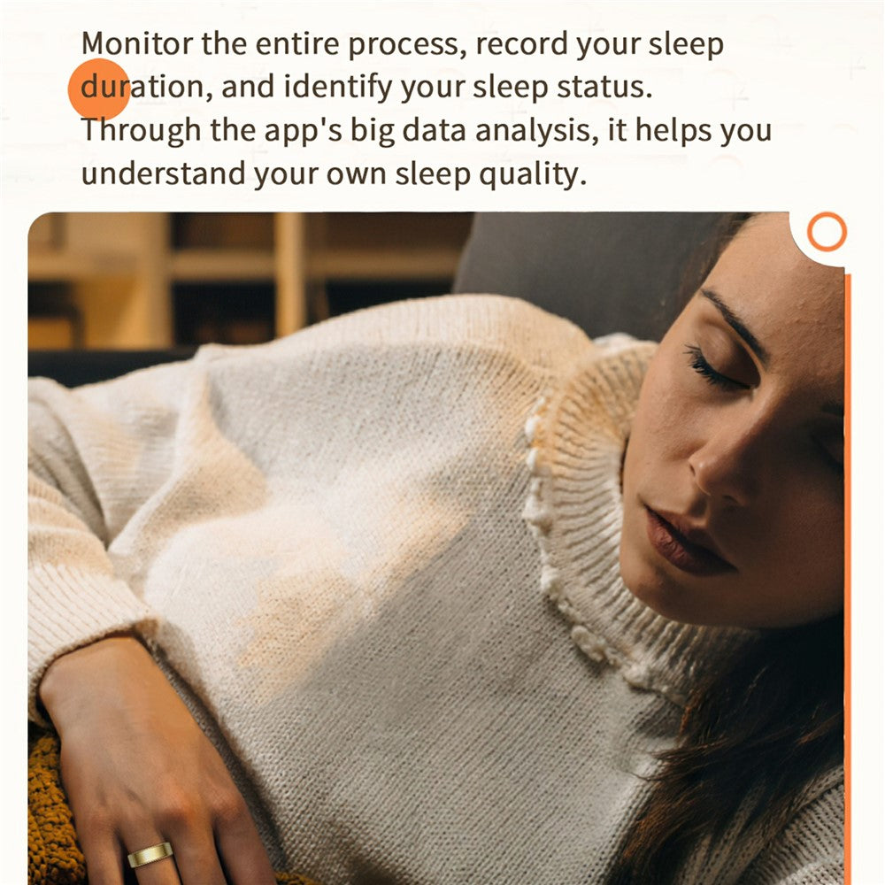 R99 Smart Ring Heart Rate Blood Oxygen Sleep Monitoring Finger Ring with Charging Case