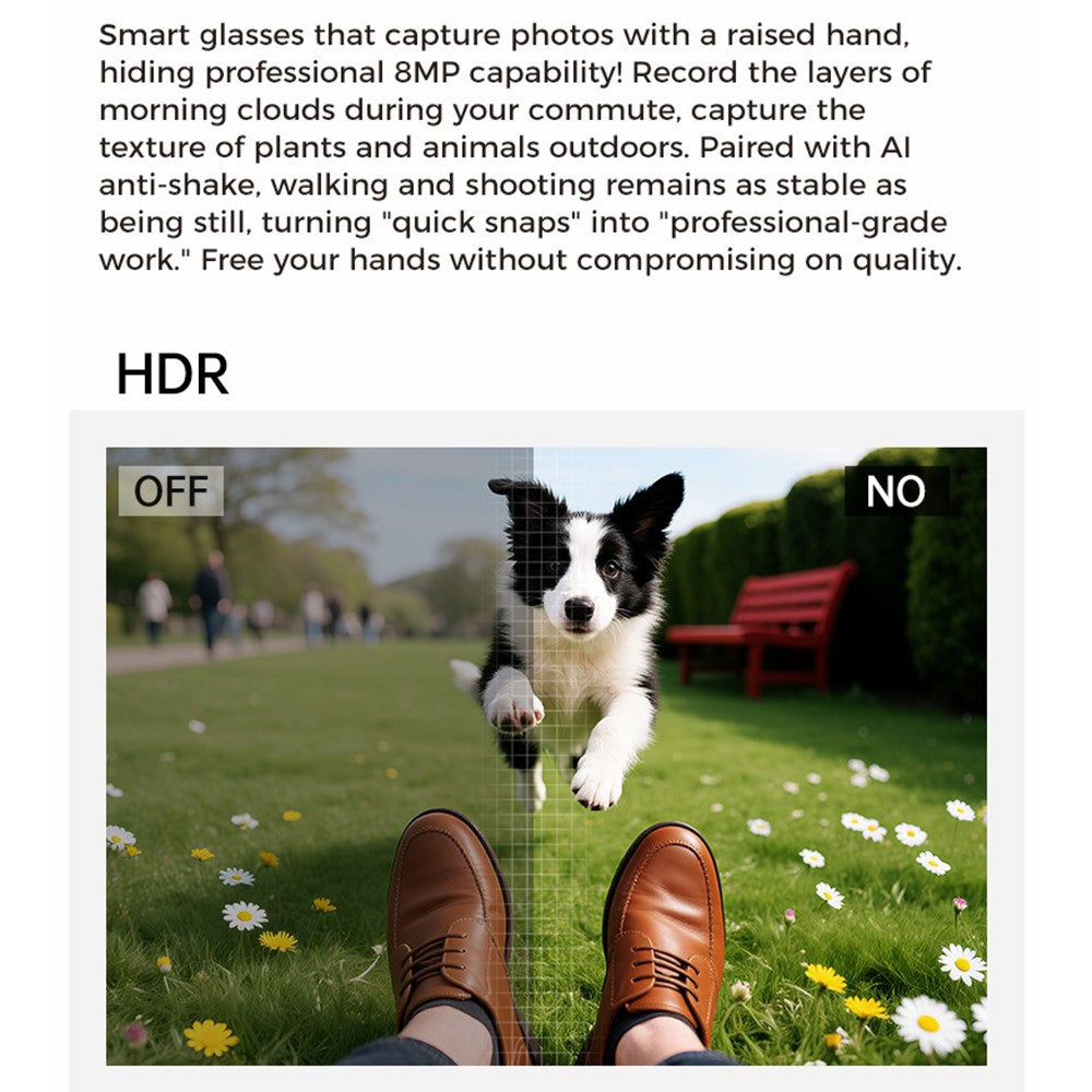 M02 AI Smart Glasses 8MP Camera 4K Video Recording Bluetooth-compatible 5.3 Translation Eyeglasses for Photography