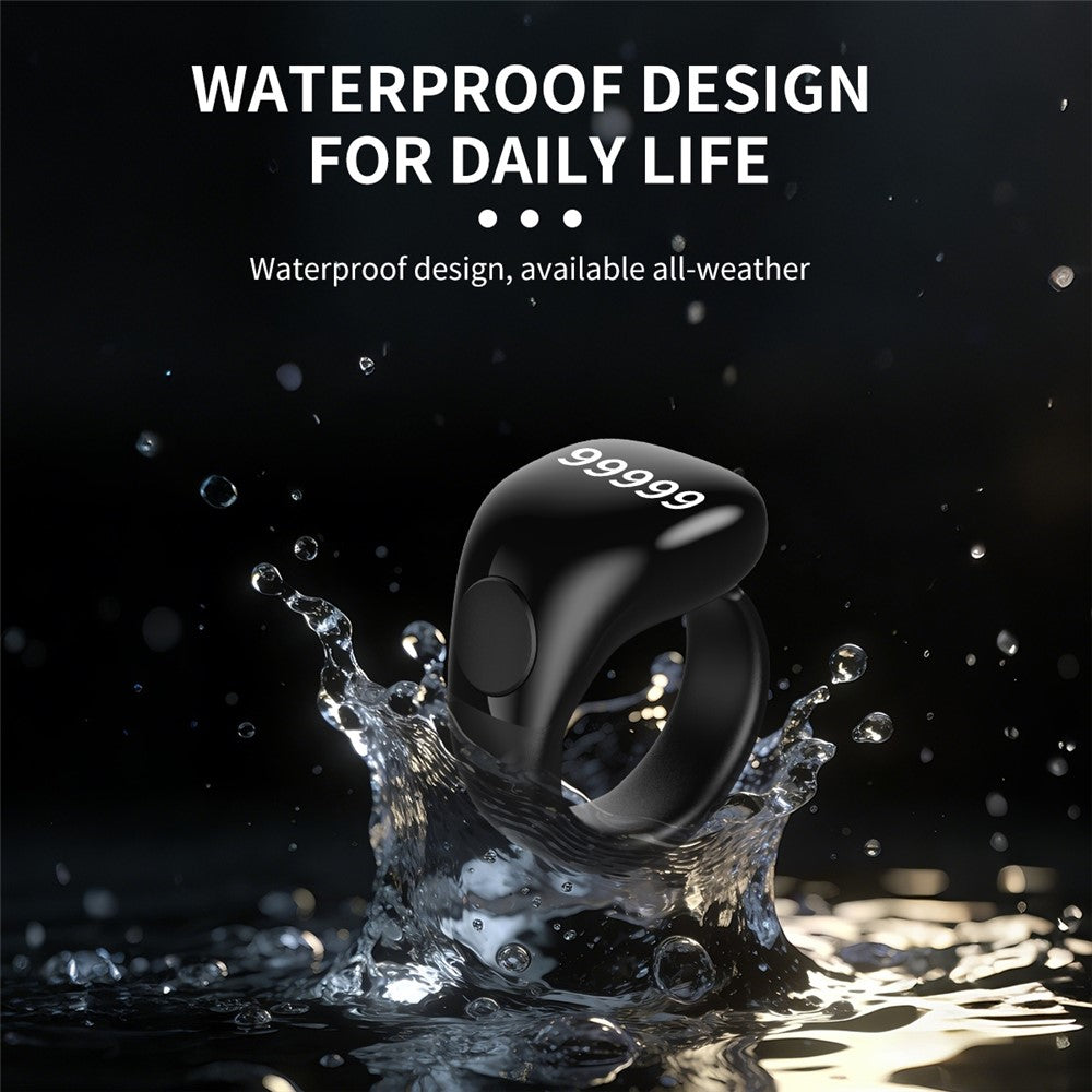D02 Tasbih Zikr Smart Ring 5-Digit Waterproof Digital Counter with Adhan Reminder