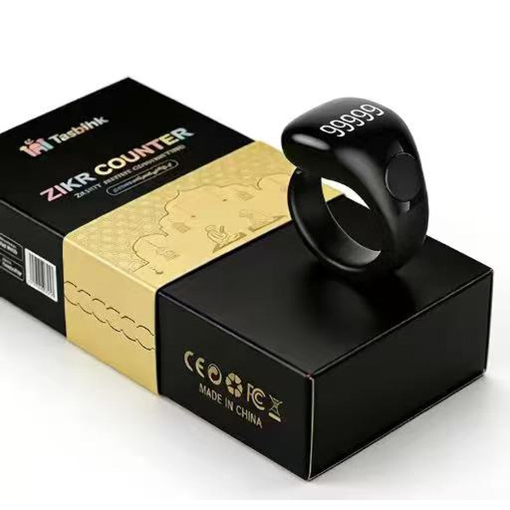 D02 Tasbih Zikr Smart Ring 5-Digit Waterproof Digital Counter with Adhan Reminder