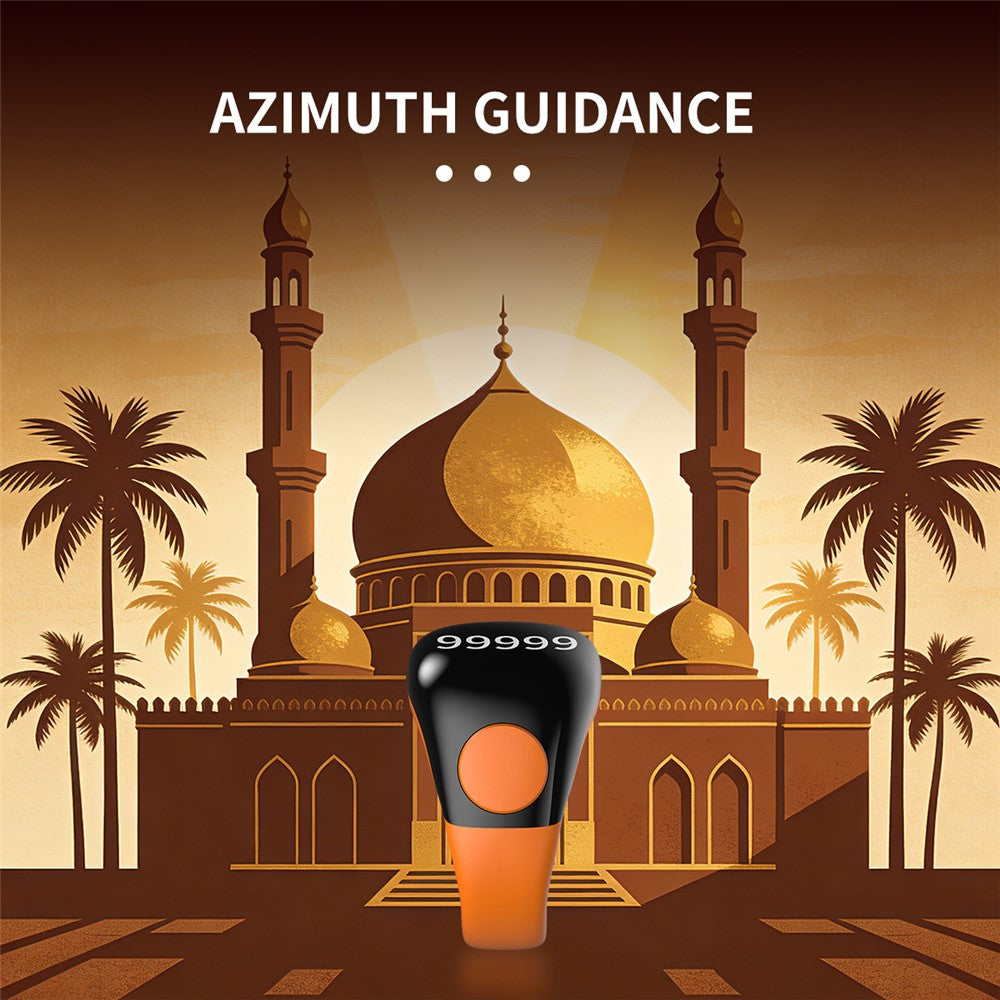 D02 Tasbih Zikr Smart Ring 5-Digit Waterproof Digital Counter with Adhan Reminder