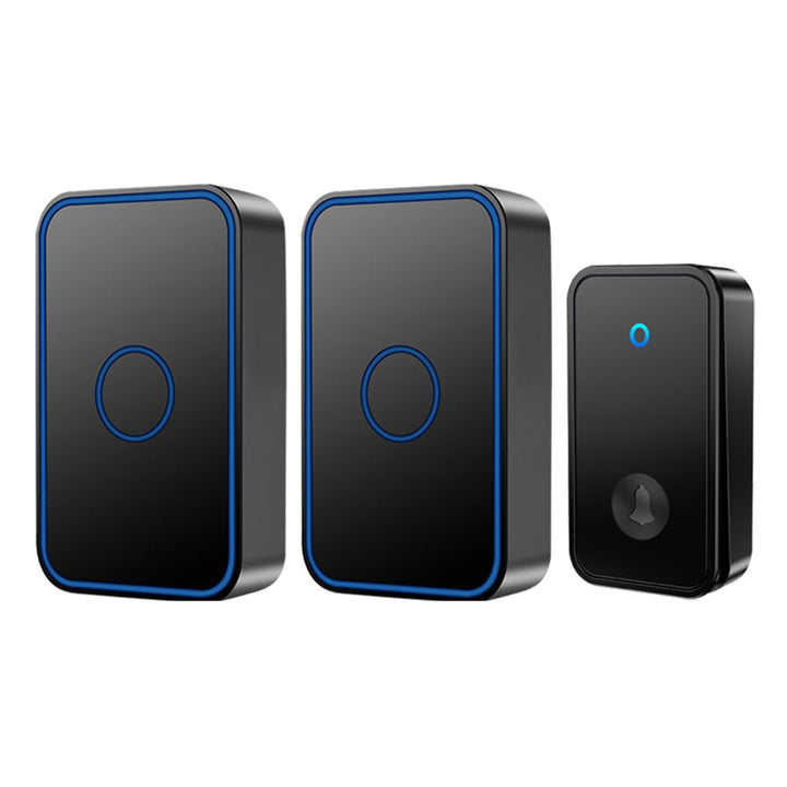CACAZI FA78 Smart Wireless Doorbells Set with Transmitter / 2 Receiver Self-Generating Home Doorbell