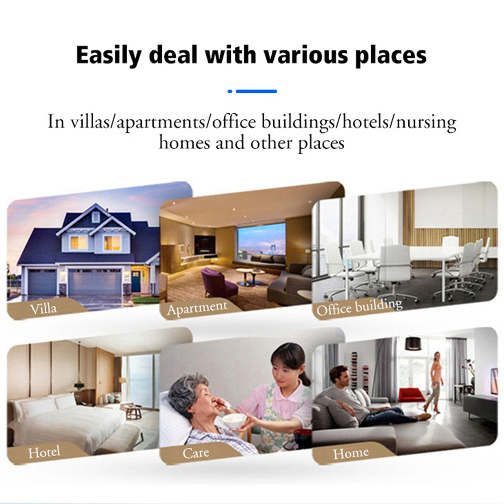 CACAZI FA78 Smart Wireless Doorbells Set with Transmitter / 2 Receiver Self-Generating Home Doorbell