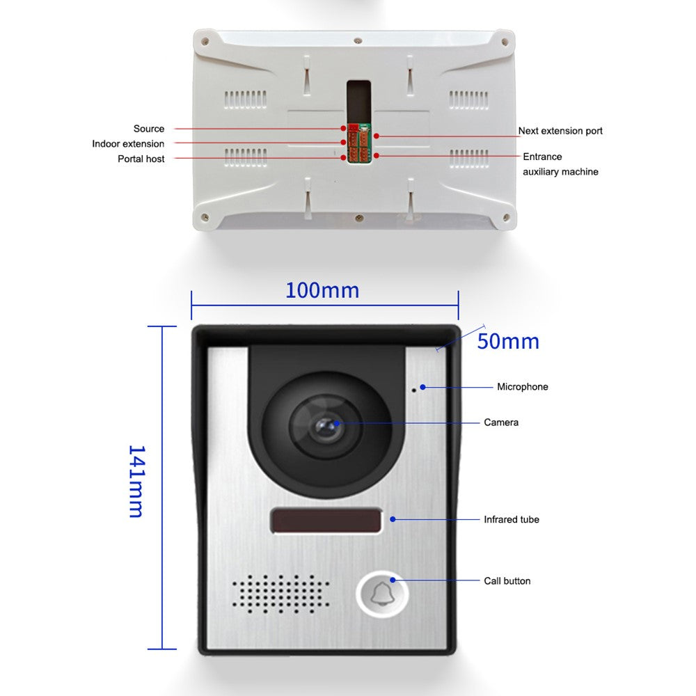 N1 7 Inches Doorbell Camera Video Intercom System for Villa Home Office Apartment