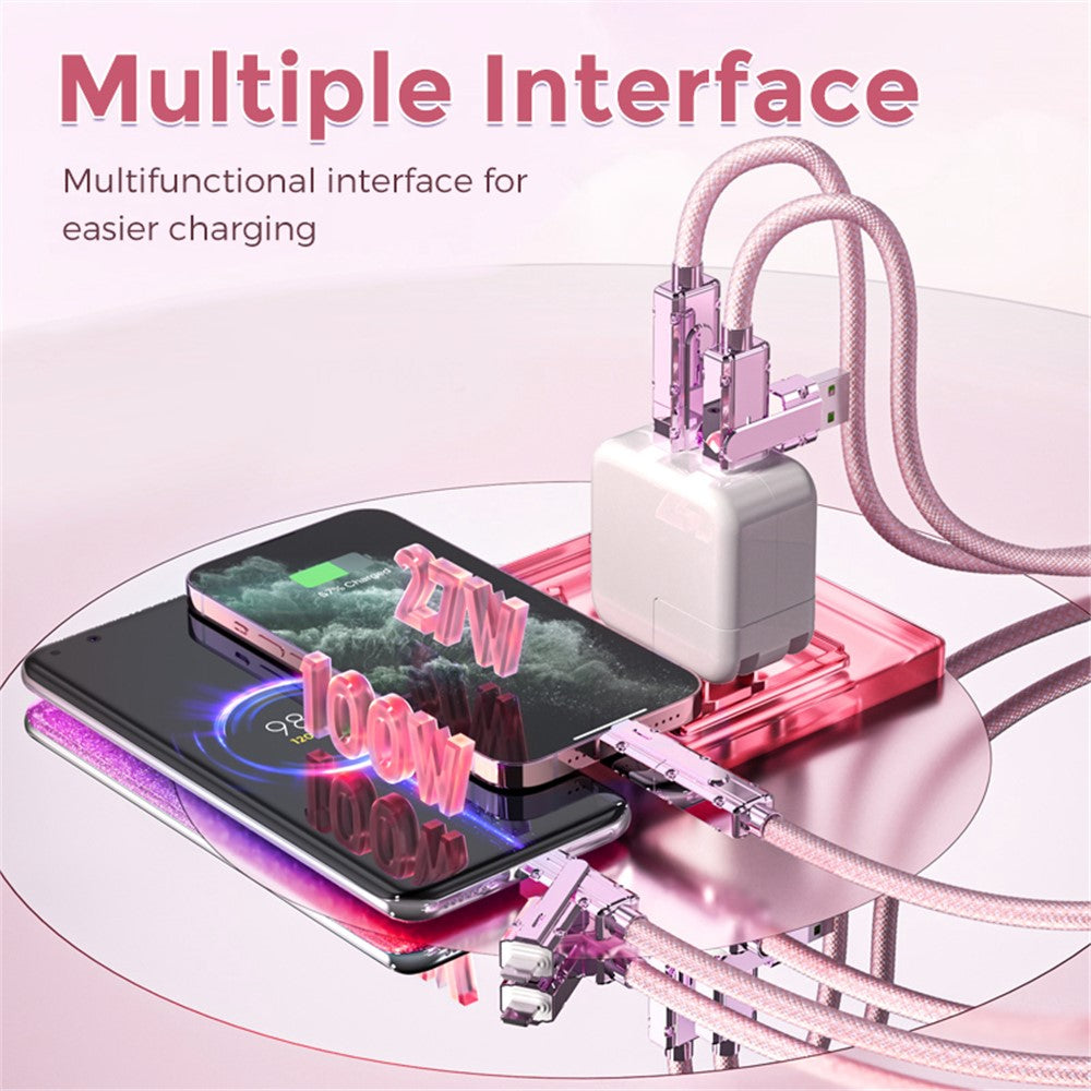 AHASTYLE XC04 1m PD 27W Data Cable USB-A / Type-C to Type-C / IP Charging Cable