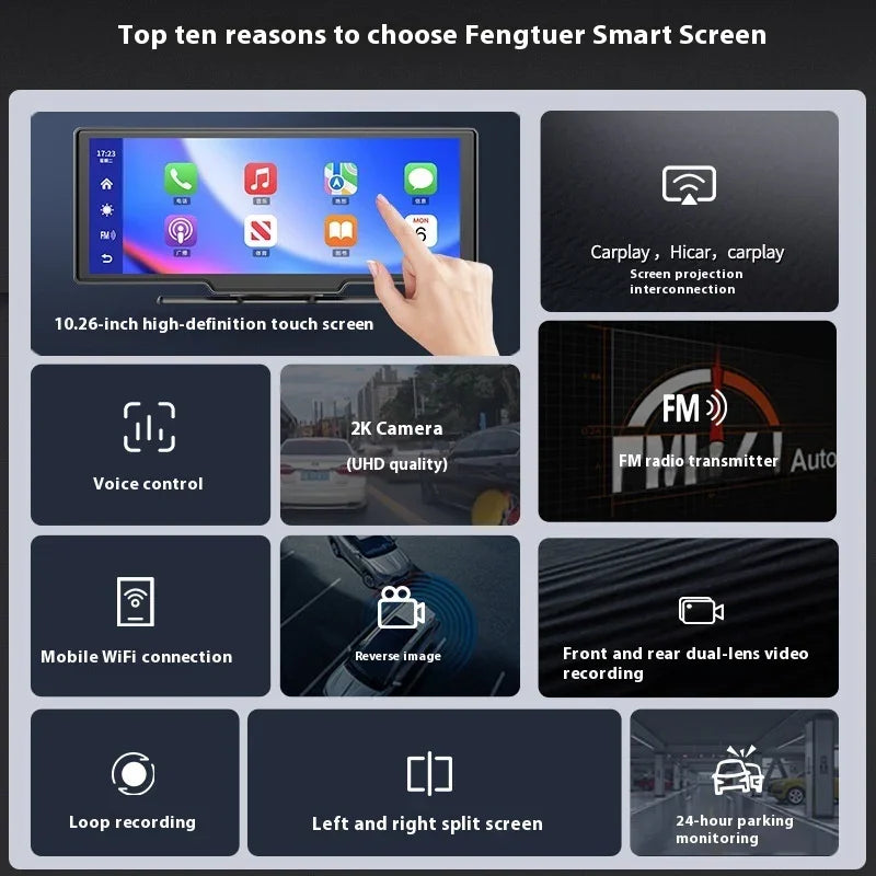 Car Smart Screen Carplay Driving Recorder Navigation - Show Gadgets