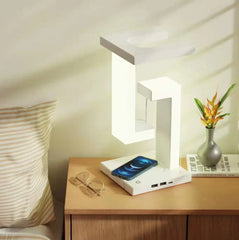 Creative Smartphone Wireless Charging Suspension Table Lamp Balance Lamp Floating For Home Bedroom - Show Gadgets