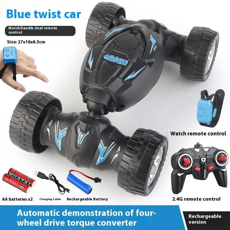 Gesture Sensing Remote Control Car Stunt Twist Car Four - wheel Drive Off - road Vehicle - Show Gadgets