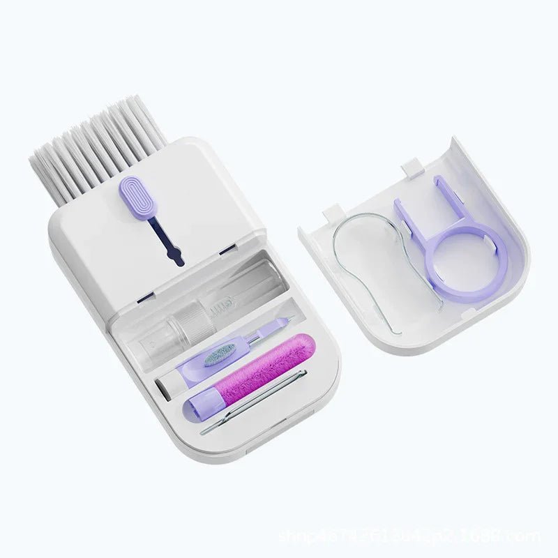 Portable 11 In 1 Multifunctional Cleaning Kit Computer Keyboard Cleaner Phone Screen Clean Tools Earphone Clean Brush With Storage Box - Show Gadgets