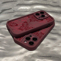 Wine Red Butterfly Fashion Girl Phone Case - Show Gadgets