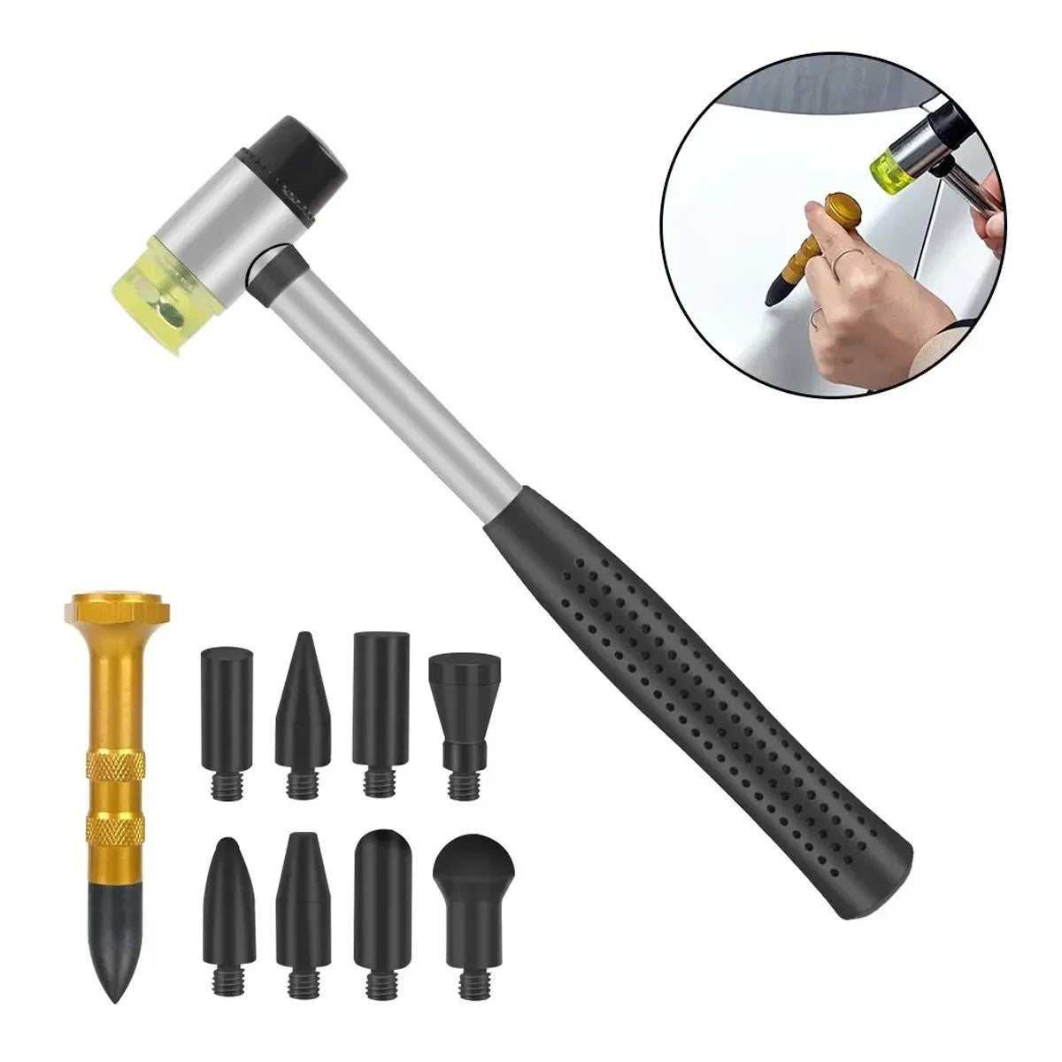 56pcs Car Paintless Kit Dent Puller Lifter Repair Removal Hail Gun Tool UK Plug - Show Gadgets