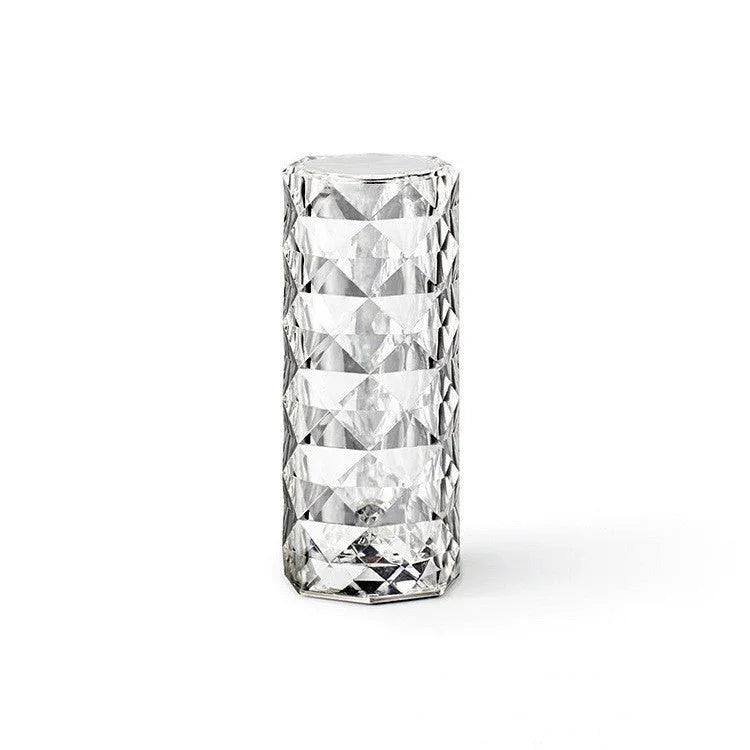 Nordic Crystal Lamp USB Table Lamps Bedroom Touch Dimming Atmosphere Diamond Night Light Rose Projector Lamp Decor - Show Gadgets