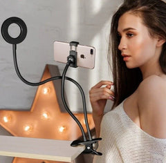 LED Selfie Ring Light for Live Adjustable Makeup Light - 8cm Stand - Show Gadgets