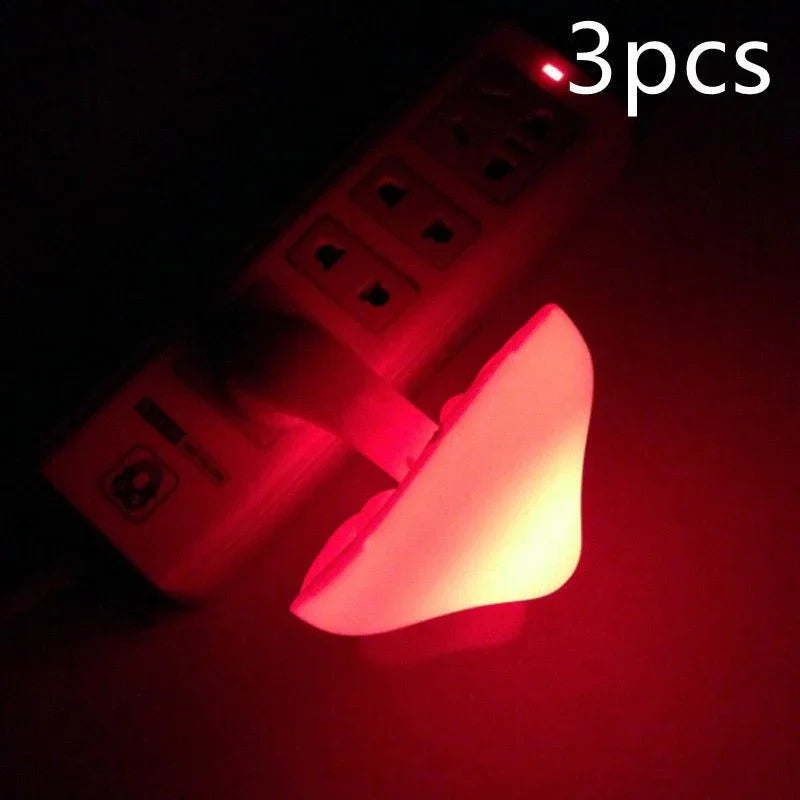 LED Night Light Mushroom Wall Socket Lamp EU US Plug Warm White Light - control Sensor Bedroom Light Home Decoration - Show Gadgets