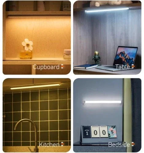 Strip Light LED PIR Motion Sensor USB Rechargeable Magnetic Cabinet Closet Lamp - Show Gadgets