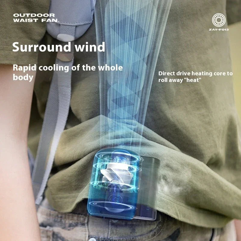 Portable Large Wind Usb Charging Outdoor Sports Construction Site Summer Cooling Portable Small Air Fan For Outdoor Sports Travel Work - Show Gadgets