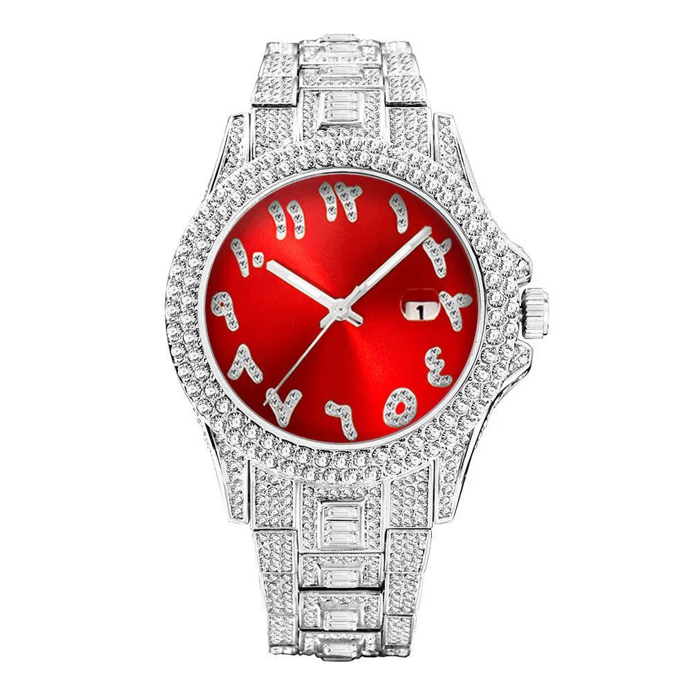 European & American Hip Hop Full Diamond Men's Quartz Watch – Ice Out in Style - Show Gadgets