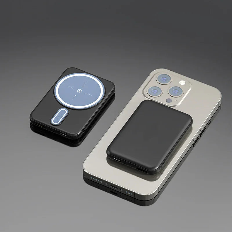 Magnetic Suction Charging Bank Wireless Charging Bank Mobile Power Supply - Show Gadgets