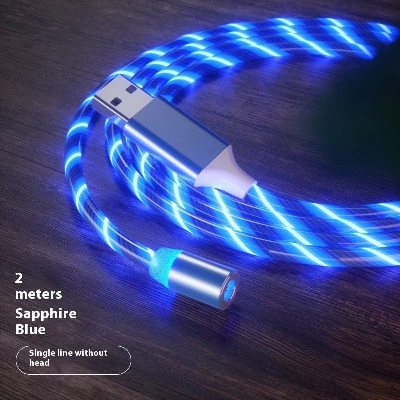 Magnetic Charging Cable Streamer Fast Charging Cable Lighting Micro USB Cable LED Magnet Charger Type - C Cable - Show Gadgets