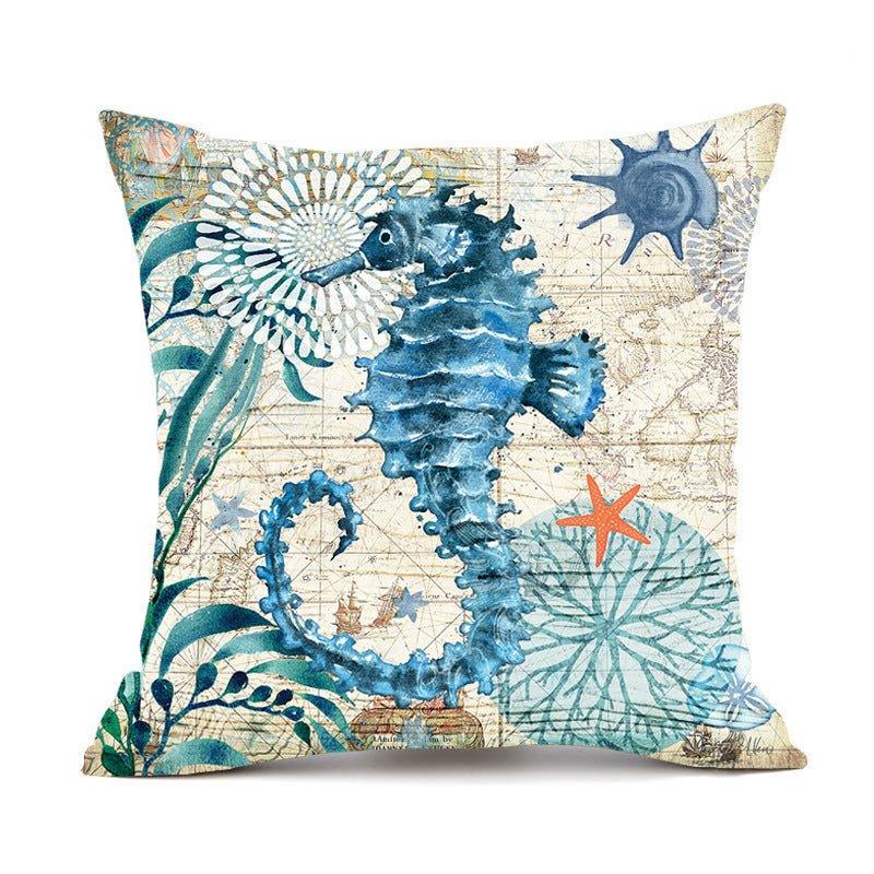 Cushion Covers Sea Turtle Printed Throw Pillow Cases For Home Decor Sofa Chair Seat - Show Gadgets