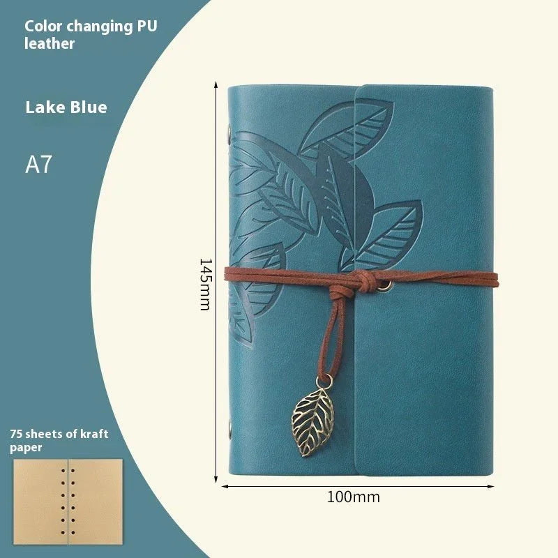 Creative Notebook Stationery One Leaf Zhiqiu Travel Diary Book Loose Leaf Vintage Leaves One Piece - Show Gadgets