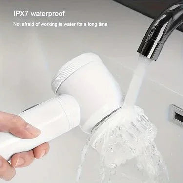 1pc Electric Spin Cleaning Brush,USB Rechargeable Handheld Kitch Cleaner Coldless Rotary Brush, Power Brush Bathroom Rechargeable Brush, Automatic Rotary Power Cleaning Brush For Cleaning - Show Gadgets