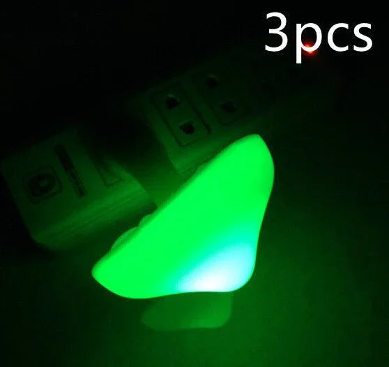 LED Night Light Mushroom Wall Socket Lamp EU US Plug Warm White Light - control Sensor Bedroom Light Home Decoration - Show Gadgets