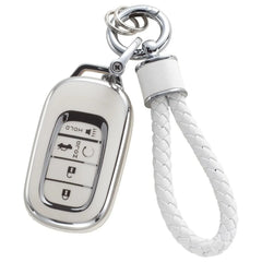 Silver Edge Car Key Cover Cover Matching Car Key Chain Pendant - Show Gadgets