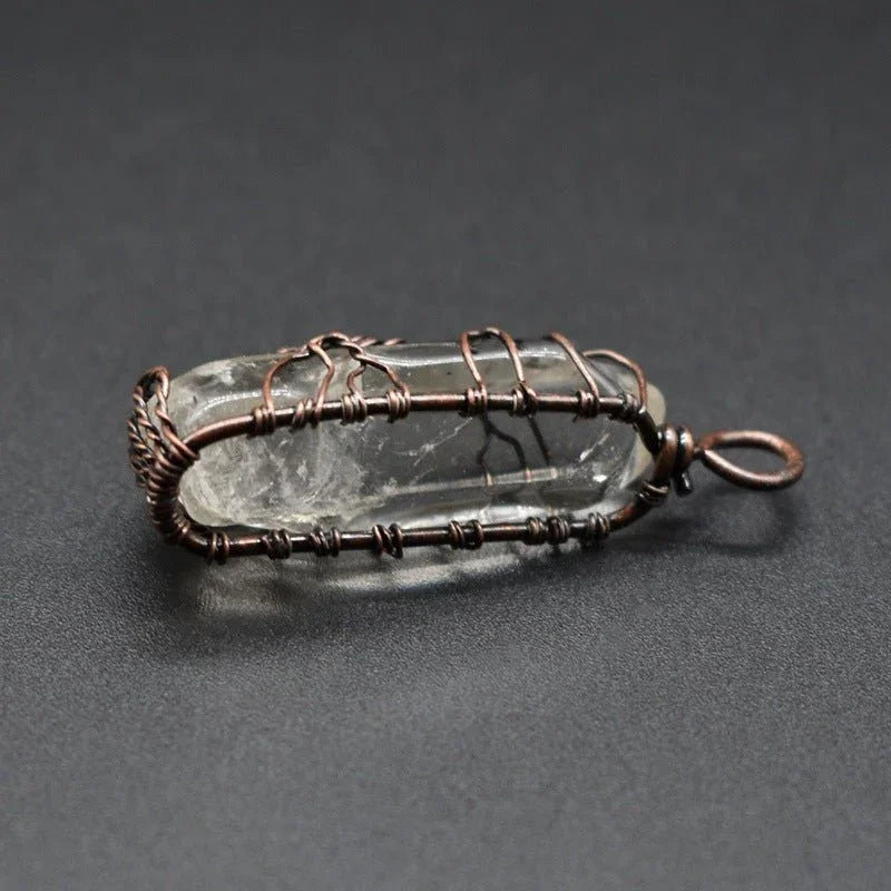 Hot Selling Stone Crystal Pillar Tree of Life Pendant – INS Fashion Necklace - Show Gadgets