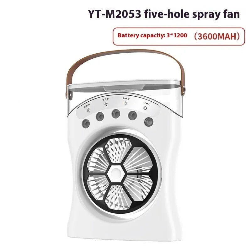 Portable Fan Portable Mini Humidifier Fan Water Spraying Fan Rechargeable Cooler Air Adjustment Fan For Hot Weather - Show Gadgets