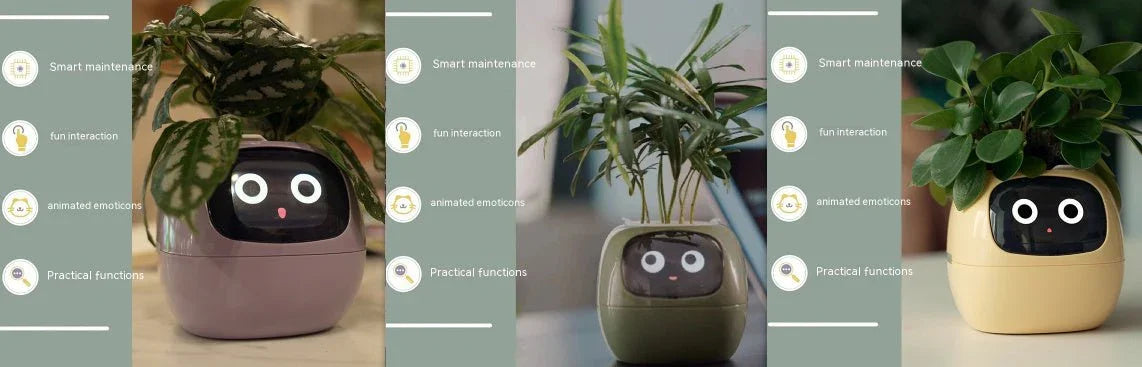 Smart Planter Endless Fun Over 49 Rich Expressions 7 Smart Sensors And AI Chips Make Raising Plants Easy And Fun - Show Gadgets
