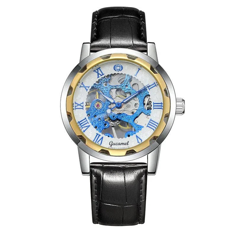 Steel Strip Hollow Gold Manual Mechanical Watch - Show Gadgets