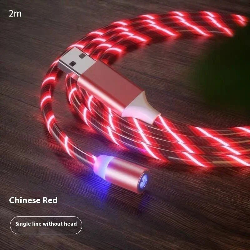 Magnetic Charging Cable Streamer Fast Charging Cable Lighting Micro USB Cable LED Magnet Charger Type - C Cable - Show Gadgets