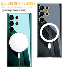 Wireless Charger Circle Magnetic Drop - resistant S24 Ultra - thin Plating Protective Cover Phone Case - Show Gadgets