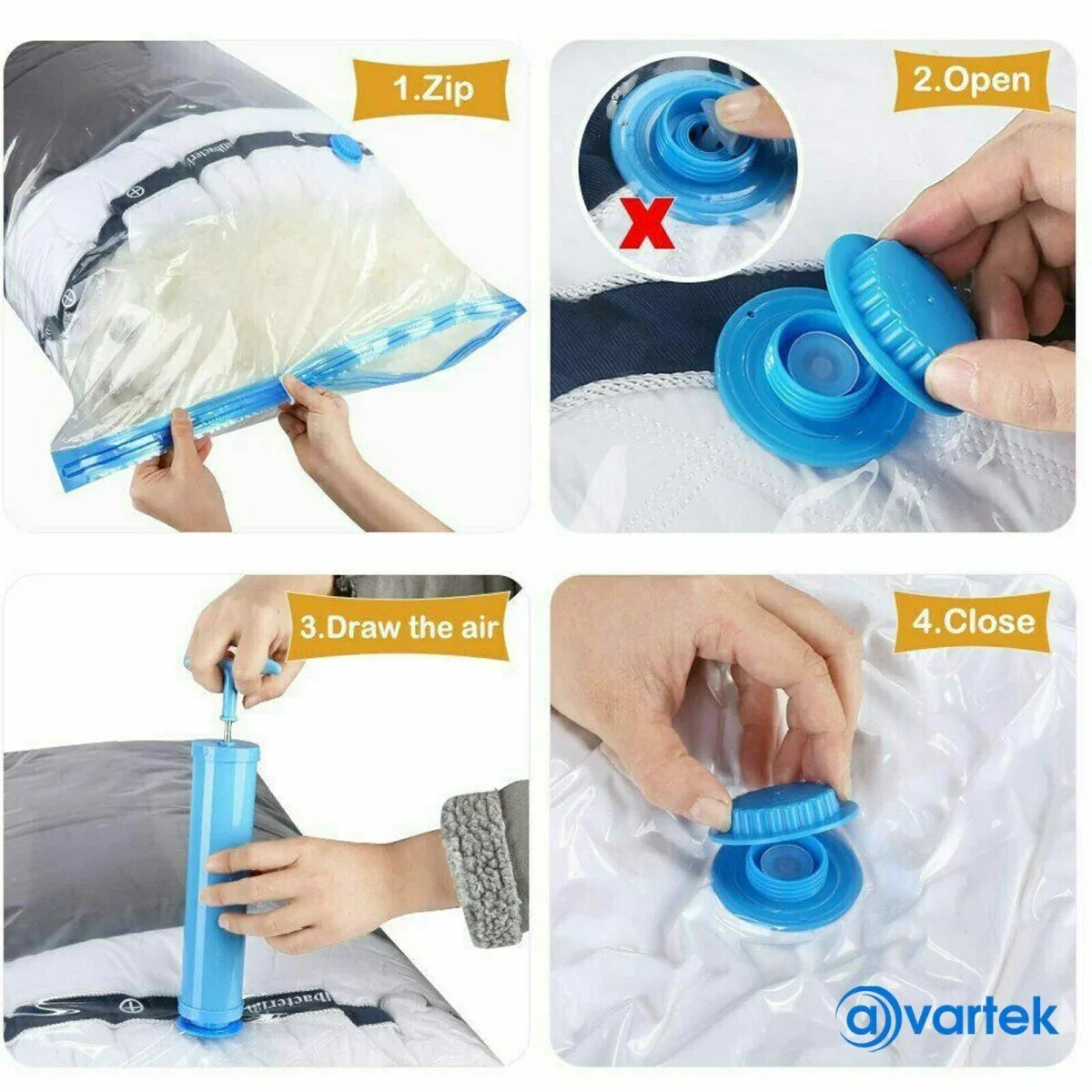 6 X STRONG VACUUM STORAGE SPACE SAVING BAGS VAC BAG SPACE SAVER VACCUM VACUM - BAG - Show Gadgets