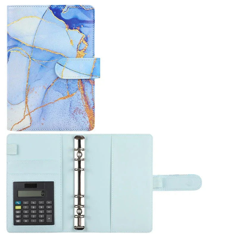 A6 Loose - leaf Binder Journal Book Notebook Leather PU 6 Hole Loose Spiral Calculator - Show Gadgets