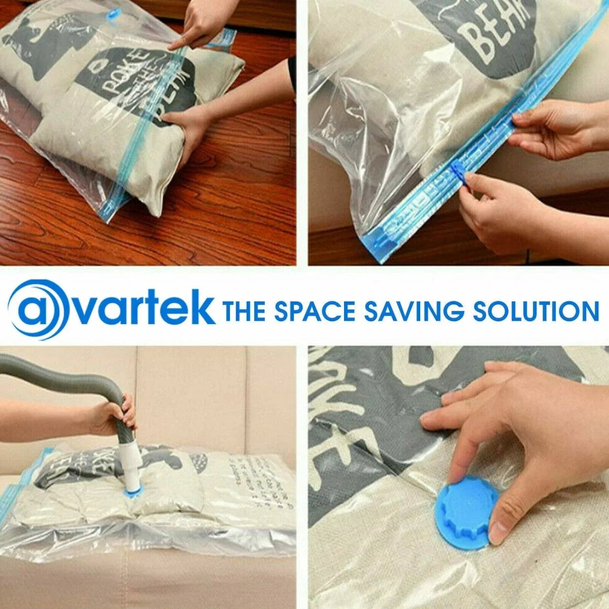 6 X STRONG VACUUM STORAGE SPACE SAVING BAGS VAC BAG SPACE SAVER VACCUM VACUM - BAG - Show Gadgets