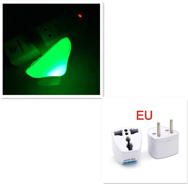 LED Night Light Mushroom Wall Socket Lamp EU US Plug Warm White Light - control Sensor Bedroom Light Home Decoration - Show Gadgets