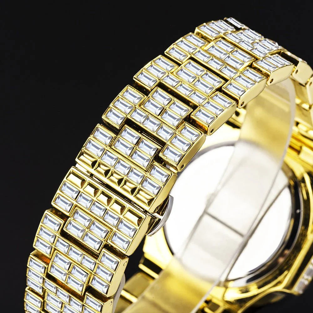 High - Grade Full Drill Square Drill Men’s Watch – Rugged Style Meets Precision Craftsmanship - Show Gadgets