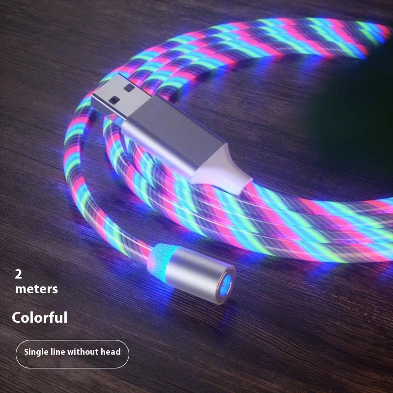 Magnetic Charging Cable Streamer Fast Charging Cable Lighting Micro USB Cable LED Magnet Charger Type-C Cable - Show Gadgets