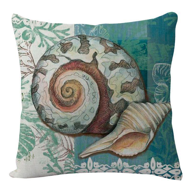 Cushion Covers Sea Turtle Printed Throw Pillow Cases For Home Decor Sofa Chair Seat - Show Gadgets