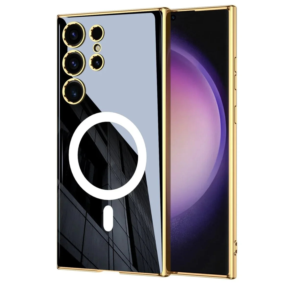 Wireless Charger Circle Magnetic Drop - resistant S24 Ultra - thin Plating Protective Cover Phone Case - Show Gadgets
