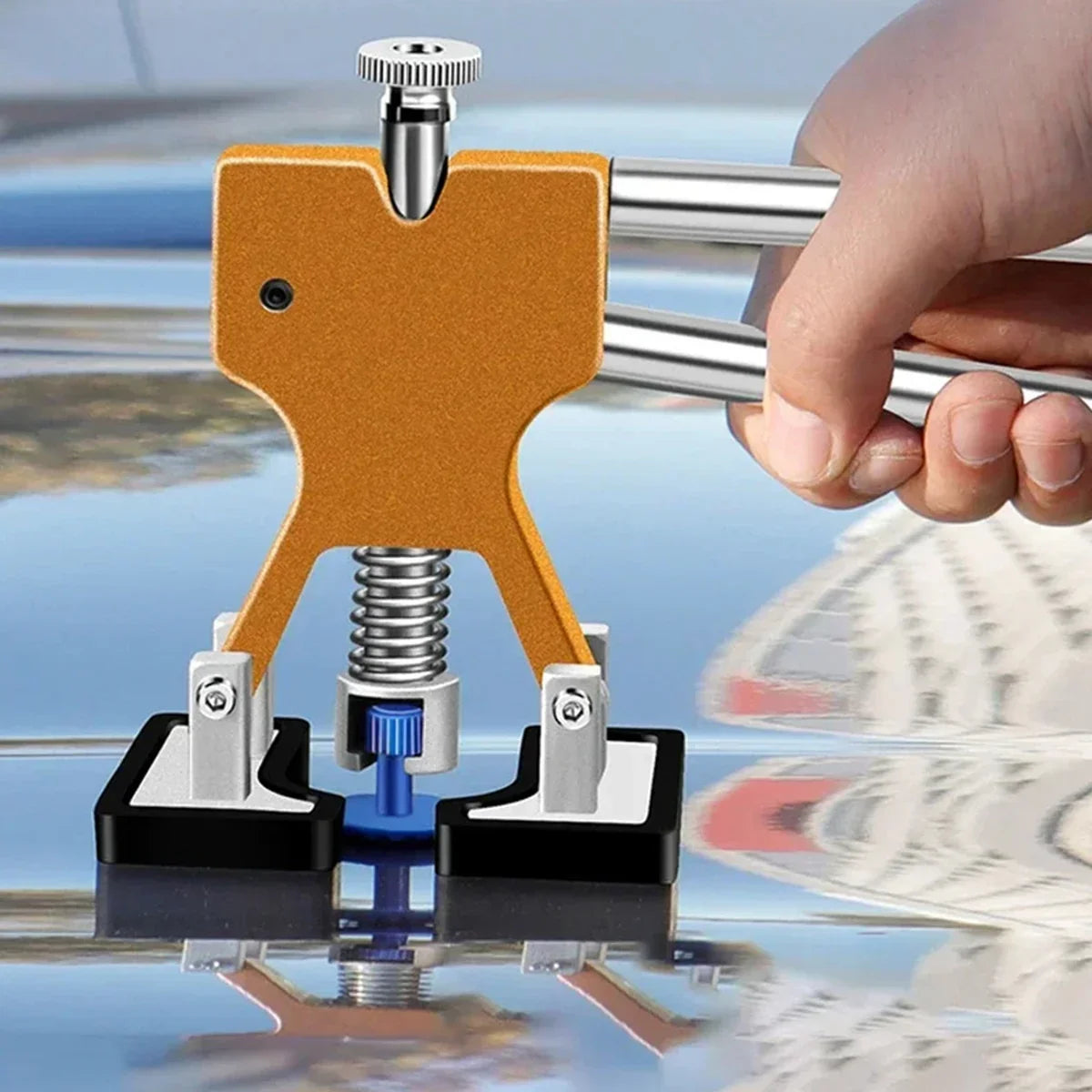 56pcs Car Paintless Kit Dent Puller Lifter Repair Removal Hail Gun Tool UK Plug - Show Gadgets