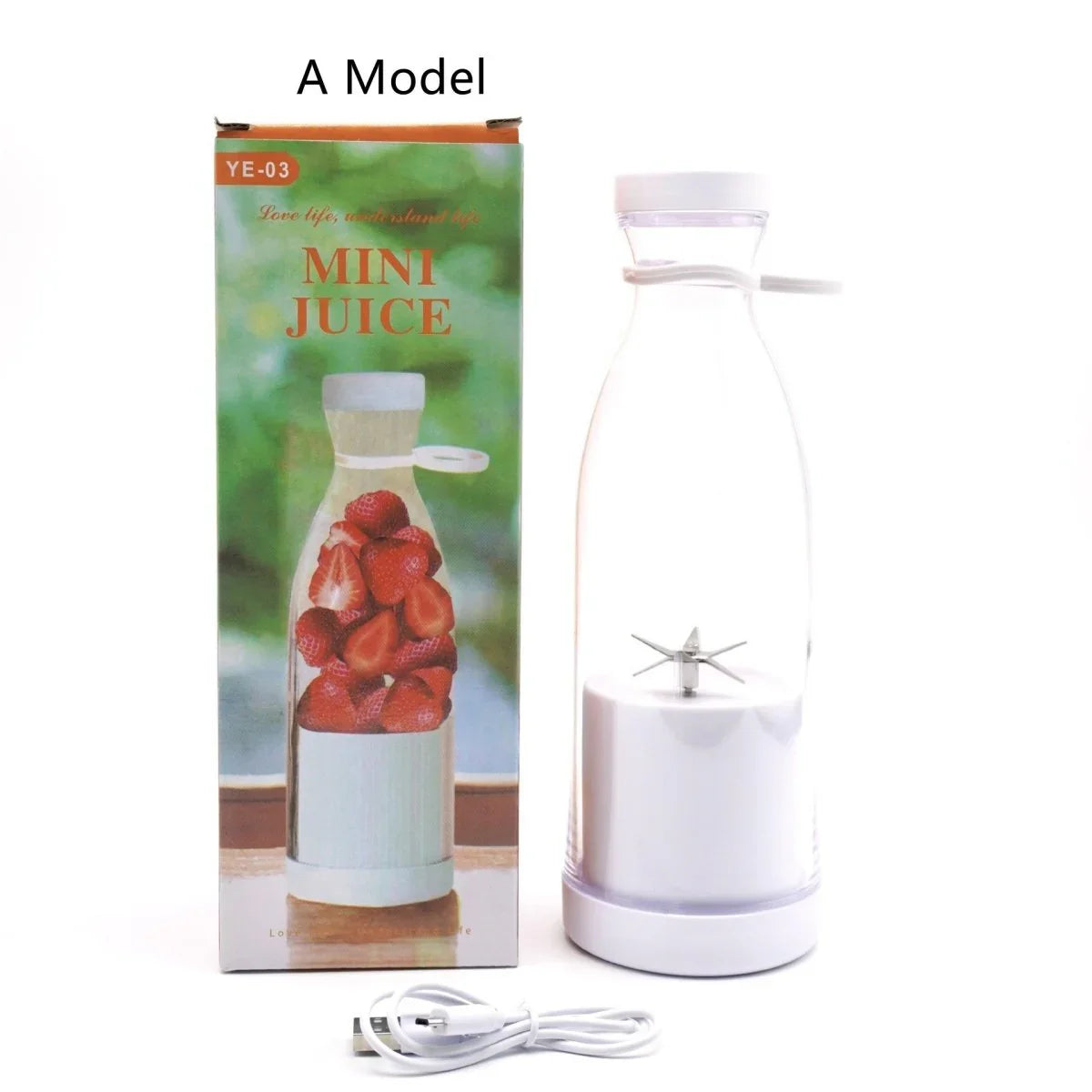 Electric USB Wine Bottle Juicer Cup 6 - leaf Cutter Head Household - Show Gadgets