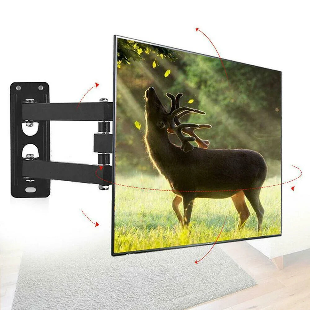 26-55 Full Motion TV Wall Mount Rotation 180 Swivel Bracket 26 32 40 42 50 55 - Show Gadgets