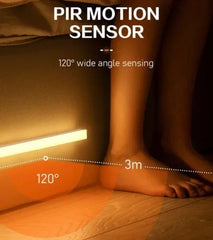 Strip Light LED PIR Motion Sensor USB Rechargeable Magnetic Cabinet Closet Lamp - Show Gadgets