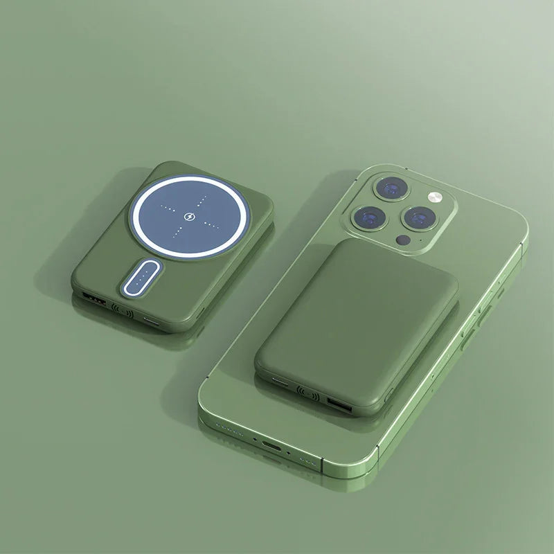 Magnetic Suction Charging Bank Wireless Charging Bank Mobile Power Supply - Show Gadgets